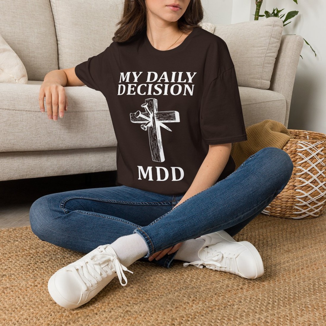 My Daily Decision Christian T-Shirt — Cross Faith Graphic Tee (MDD)