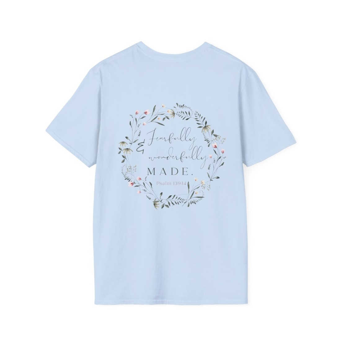 Faith Cross Floral T‑Shirt — "Made" Inspirational Christian Tee