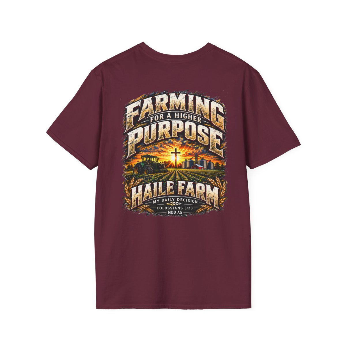 Farming for a Higher Purpose T-Shirt — Haile Farm Christian Farm Life Tee