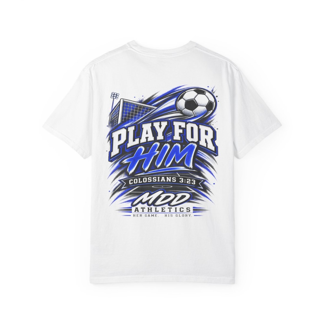 Soccer 'Play For Him' Tee — Christian Athletics Graphic T-Shirt