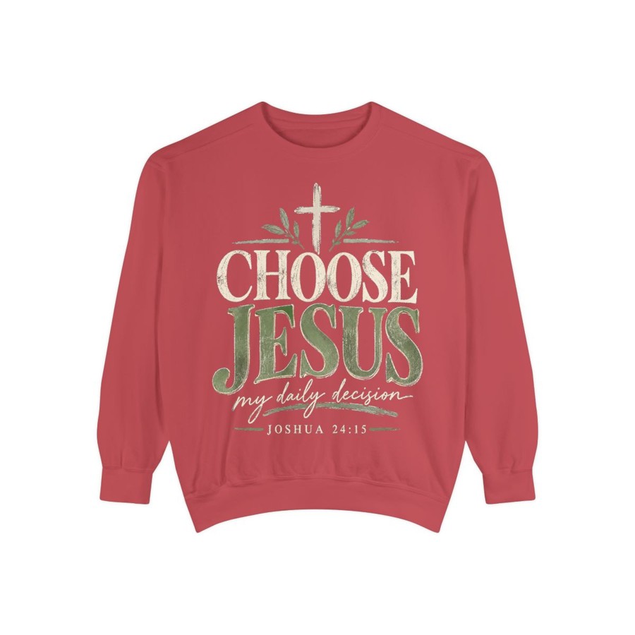 Choose Jesus Sweatshirt — Christian Faith Crewneck (Joshua 24:15)
